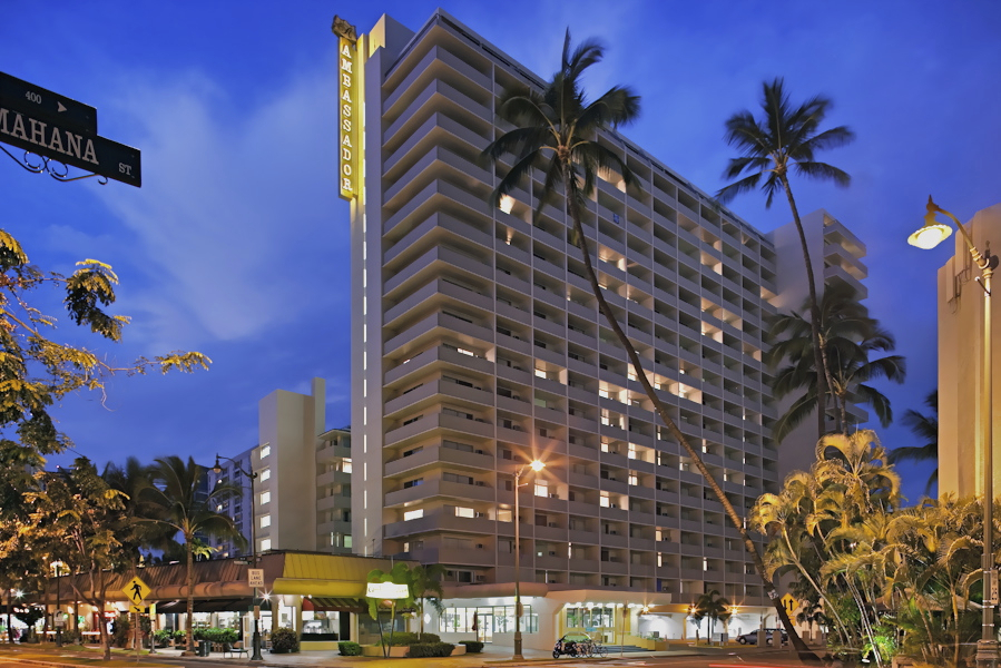 Ambassador Hotel Waikiki is a Honolulu Hotel located a short walk from Waikiki Beach and from top Honolulu Events like the Aloha Festival.