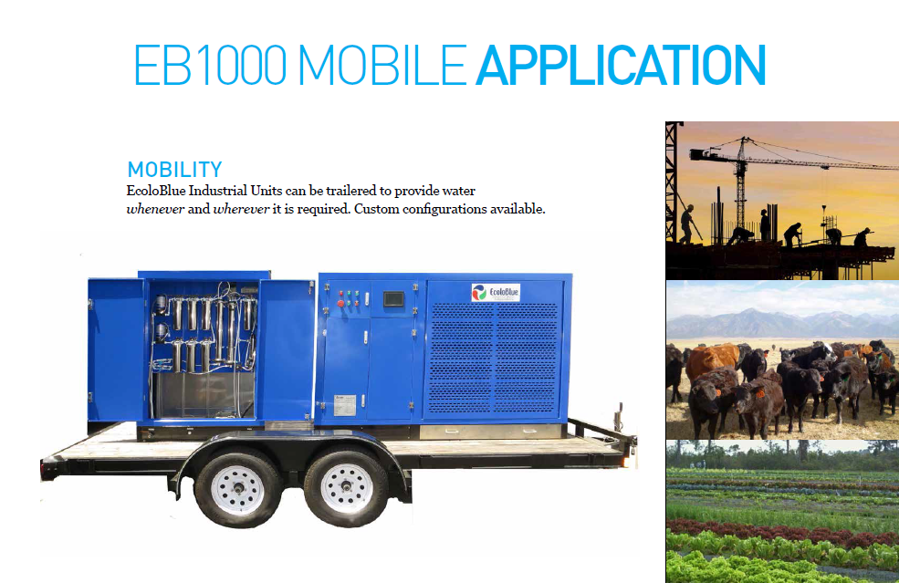 EcoloBlue 1000 Mobile Water From Air