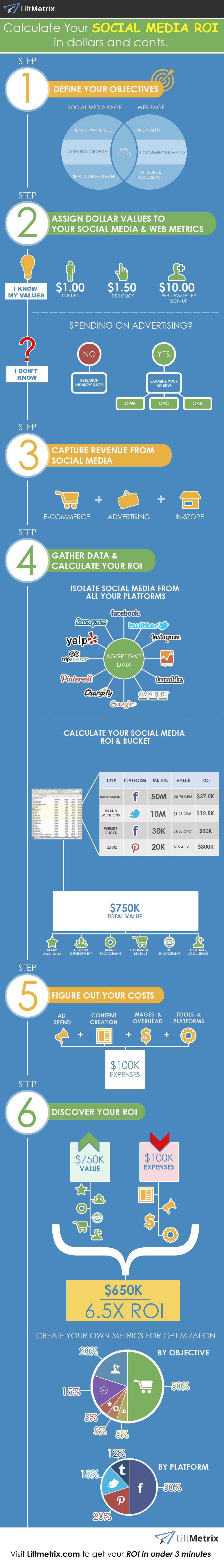 LiftMetrix Social Media ROI Infographic