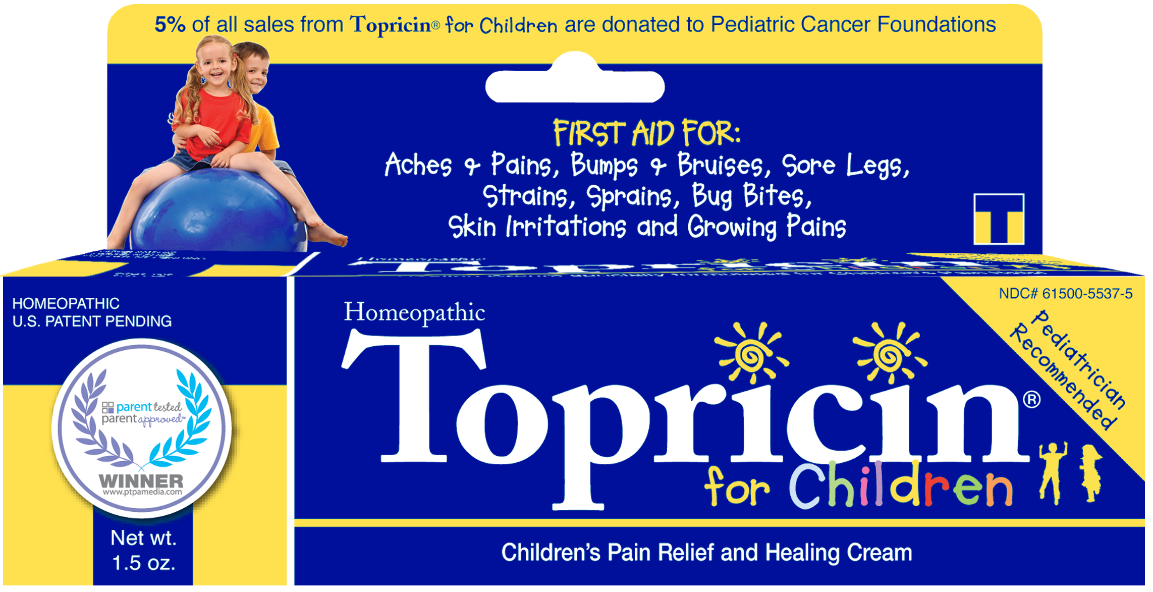 Safe, natural Topricin for Children helps relieves all the aches, pains, and boo boos of the school year