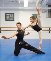 Students Alex Gwartz and Jenna Rotondo Practicing For Upcoming Performance
