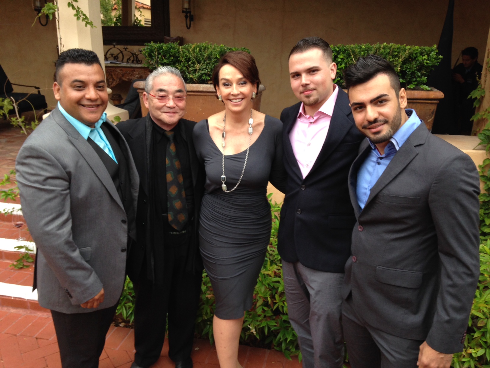 Antonio Borja, Tom Matano and Dr. Elisa Stephens of the Academy of Art University with Phil Hil Scholarship Recipients Ali Moosavi and Haman Ezzati.