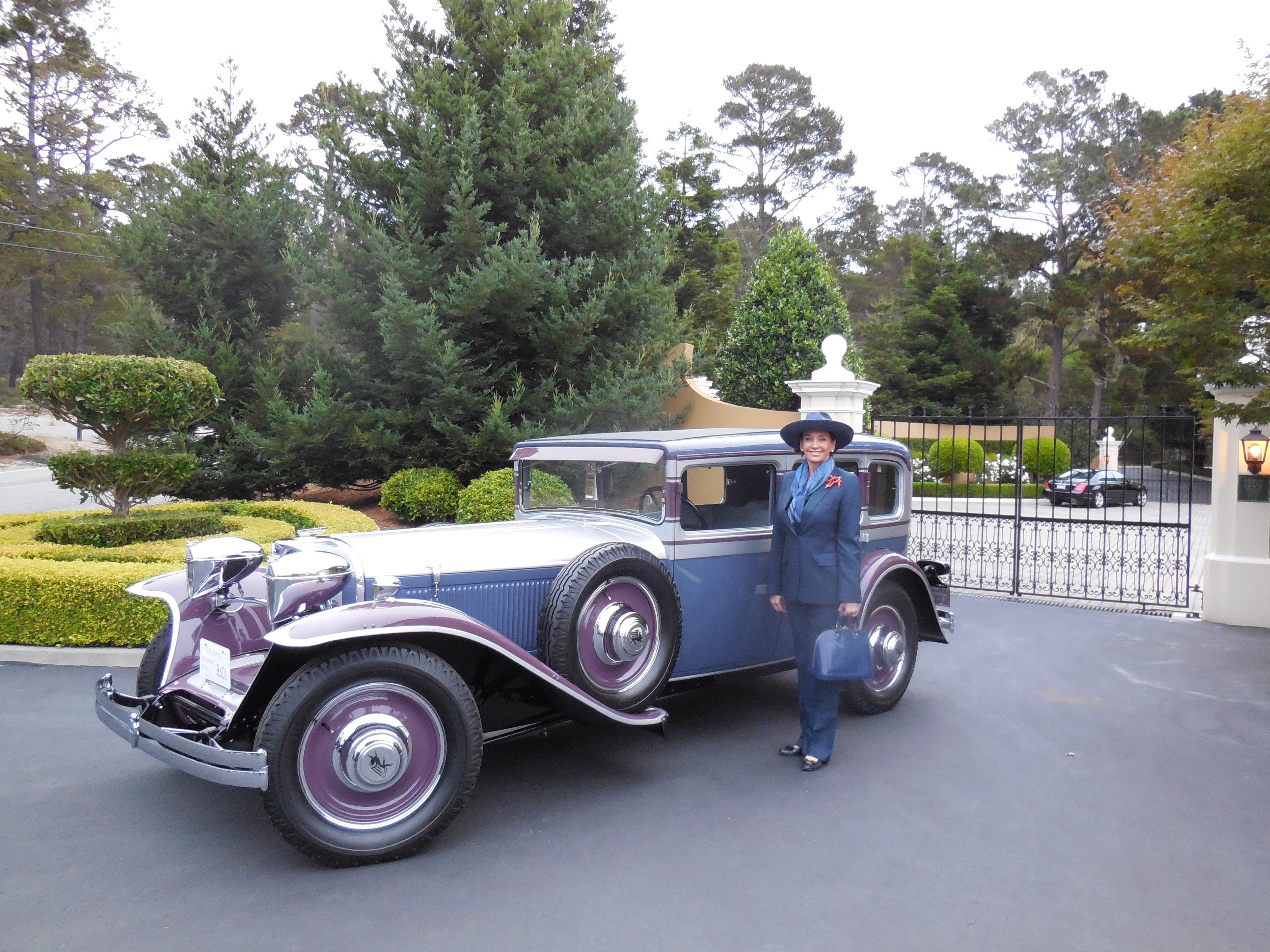 Dr. Elisa Stephens with 1931 Ruxton Sedan, winner of third in class.