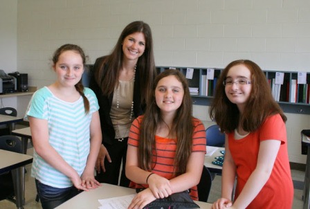 Middle school students greet their Language Arts teacher and look forward to an exciting and challenging year!