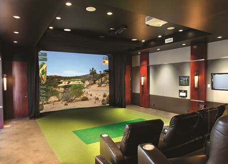 HD Golf simulator: home theatre installation