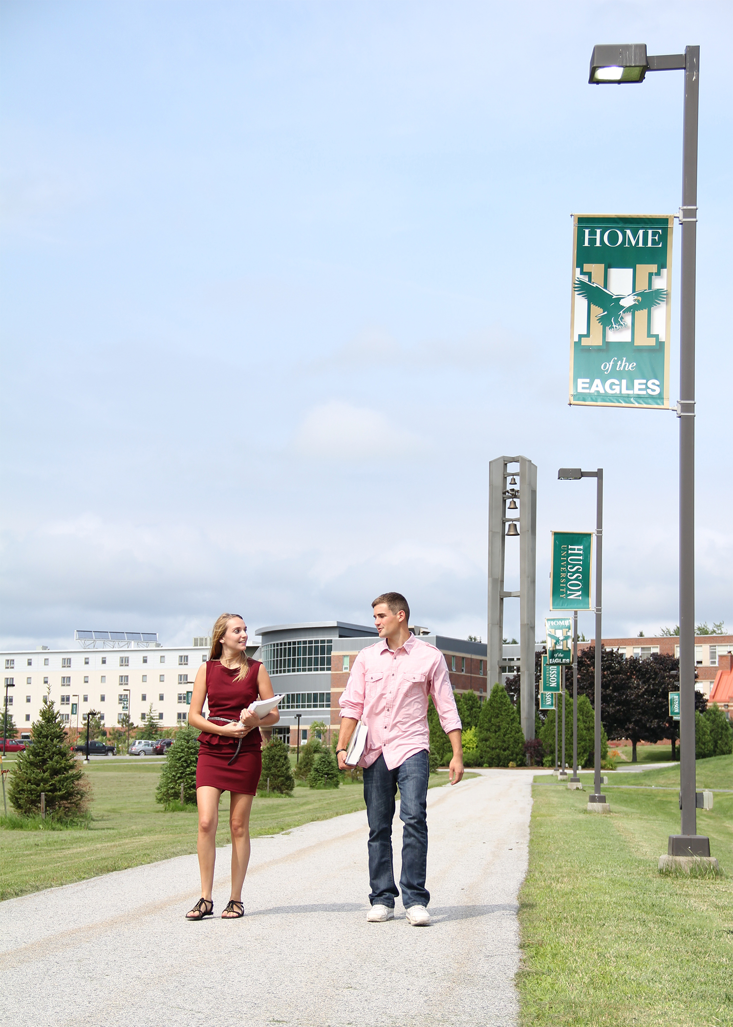 The campus of Husson University is located on a beautiful 208-acre campus in scenic Bangor, Maine