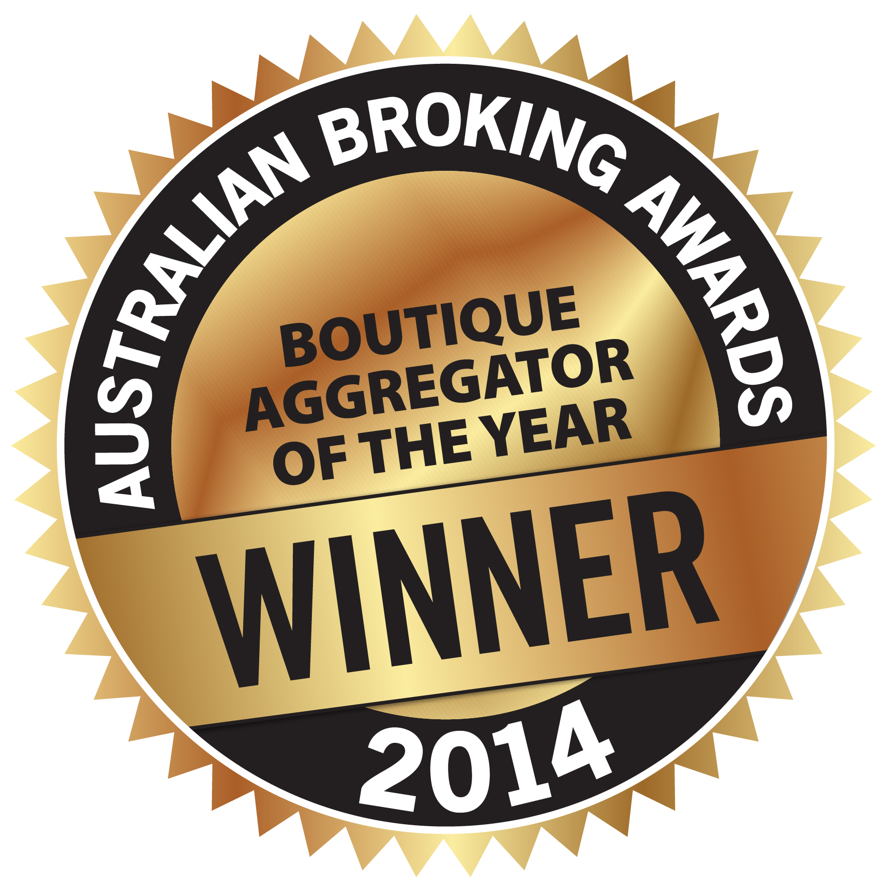 Winner - Boutique Aggregator of the Year Australian Broking Awards 2014