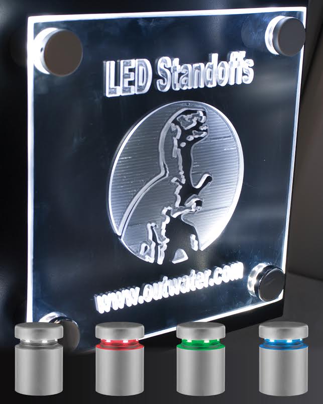 Outwater’s LED Standoffs with Red, Green, Blue & White Lighting