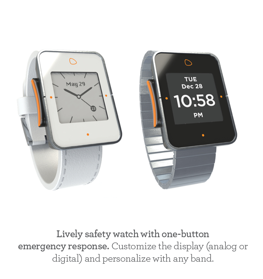 Lively's new safety watch with one button call for help