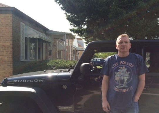 James Barton, shown with his 2014 Wrangler Unlimited Rubicon, won a $100 4WD gift certificate and a t-shirt for being the top social media sharer.