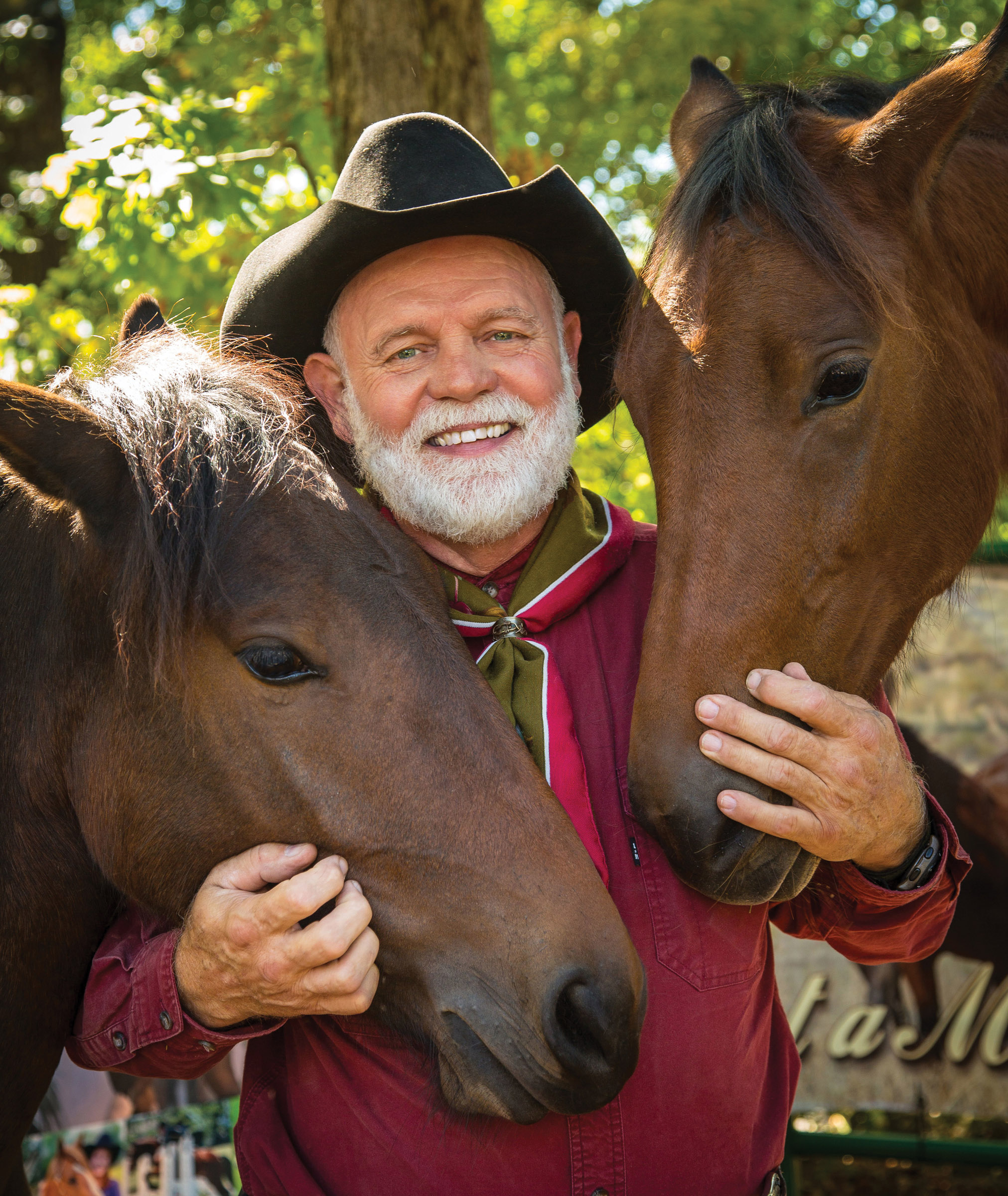 Mustang expert Fred Woehl tames and trains rescued wild mustangs during the National Harvest & Cowboy Festival.