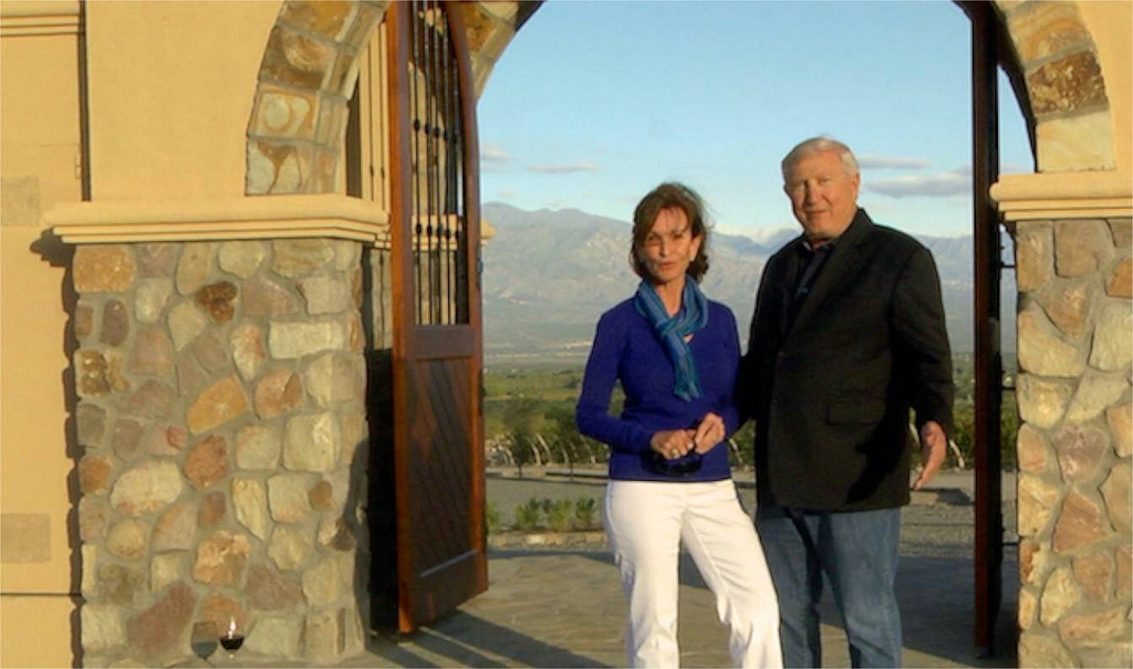 Jon and Arlene Malinski at Piattelli Vineyards