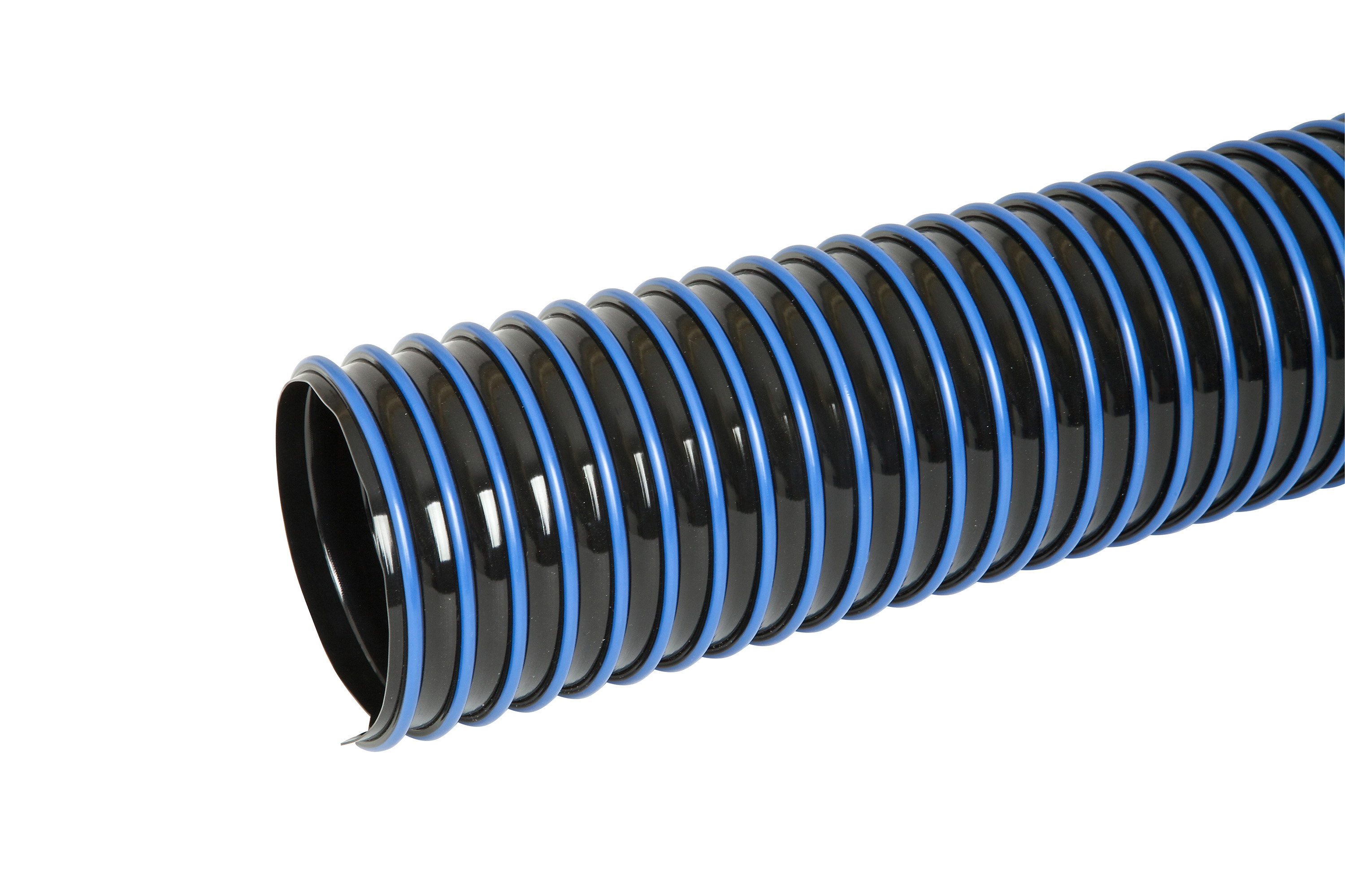 The anti-static hose comes in both 2-1/2" and 4" diameter.