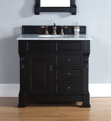 Brookfield 35″ Single Vanity In Antique Black 147-114-5536 From James Martin Furniture