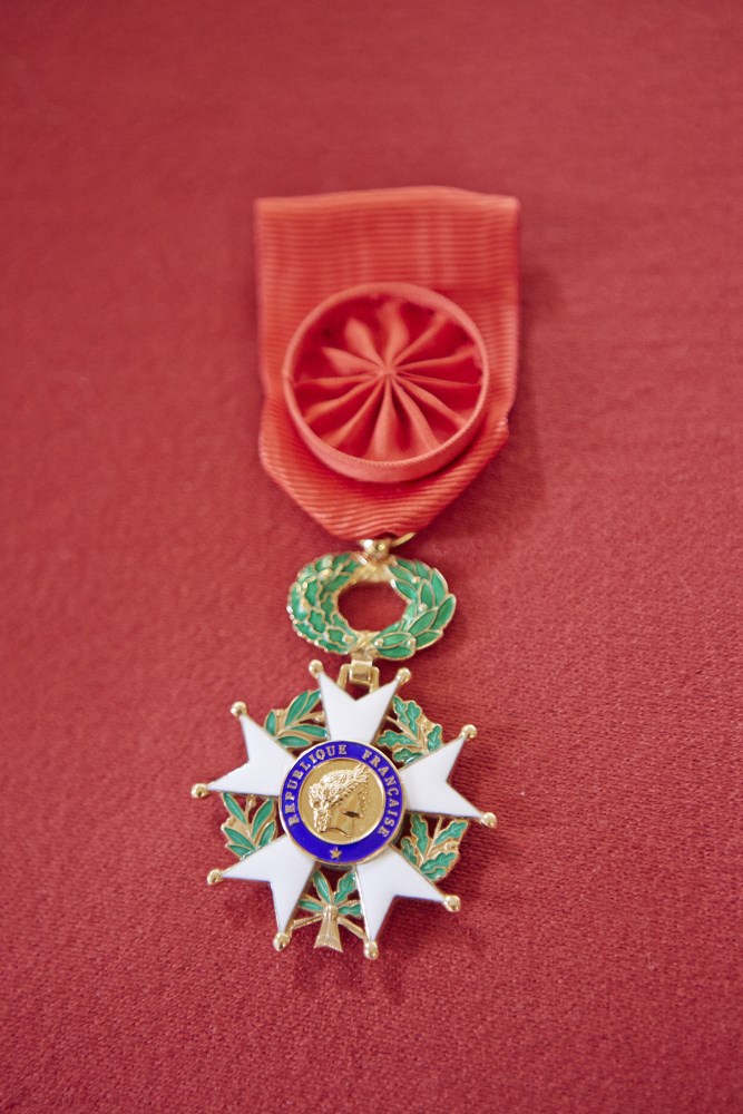 The insignia of Officer of the Legion of Honour, France's highest distinction