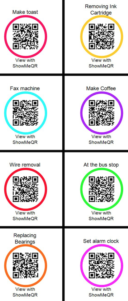 ShowMeQR scannable codes are not the same as common QR web marketing codes.