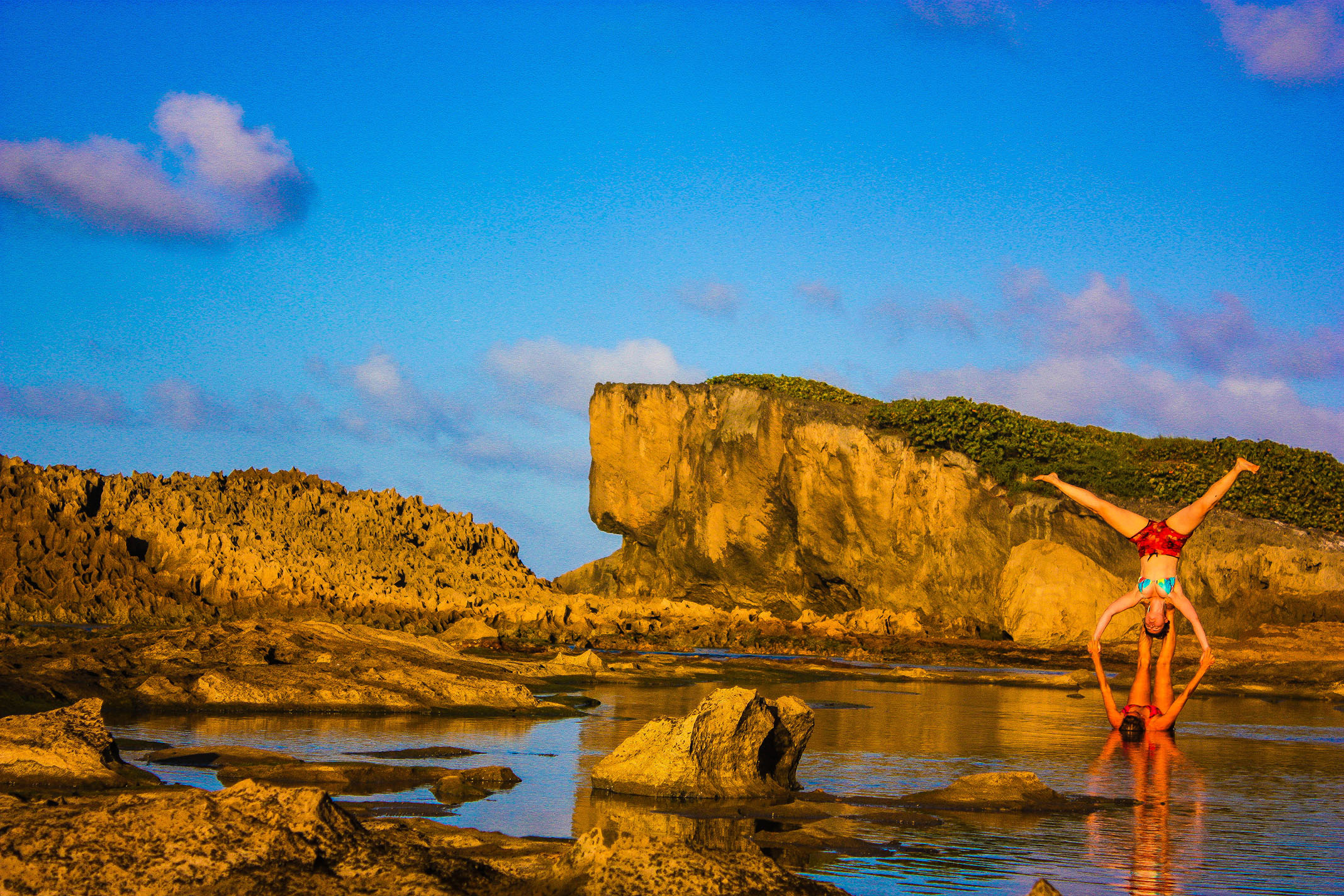 "Acro Yoga in Puerto Rico,"