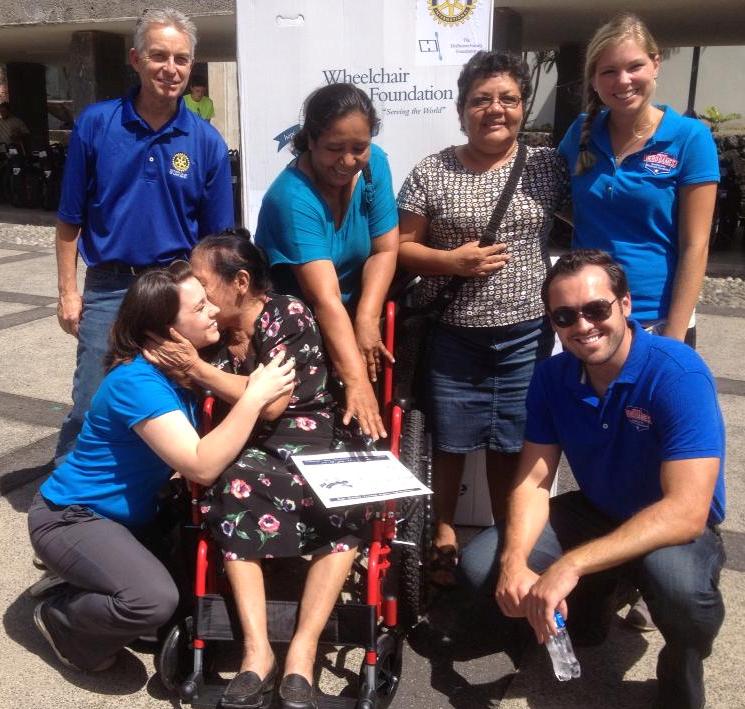 A team of volunteers from NuView IRA during a wheelchair distribution in El Salvador.