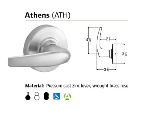 Schlage ND Series Athens Lever Style