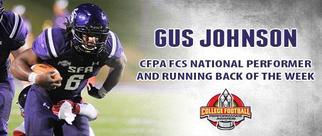 Gus Johnson - CFPA FCS National Running Back of Week 2