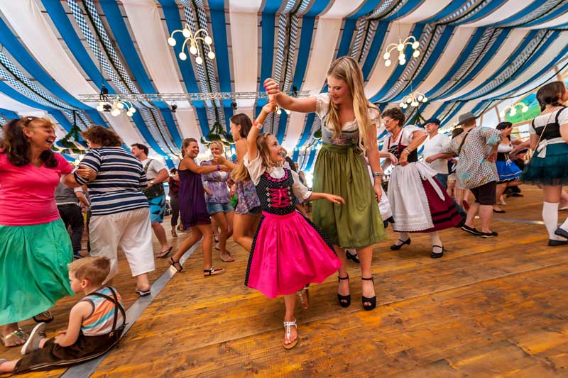 Attendees at last year's Brisbane Oktoberfest enjoying the dancefloor