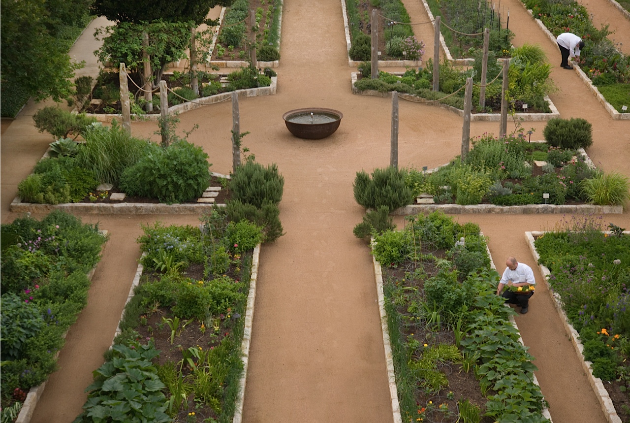 The new rooms overlook the resort's lush, organic gardens.