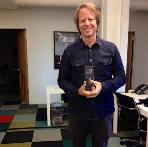 Producer Joel Bach receives Golden Goody Award (aka Oscar for Social Good)