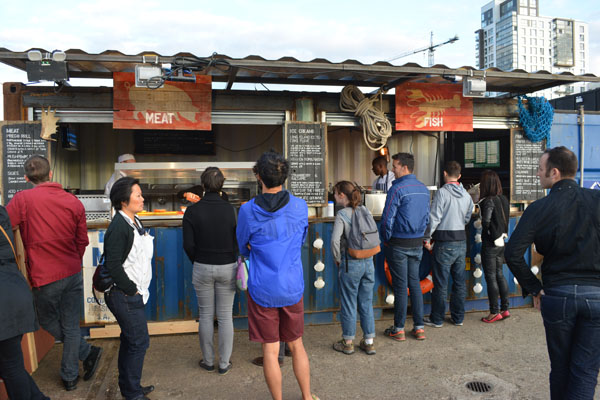 Live music, food and drinks are all being served up from recycled shipping containers.