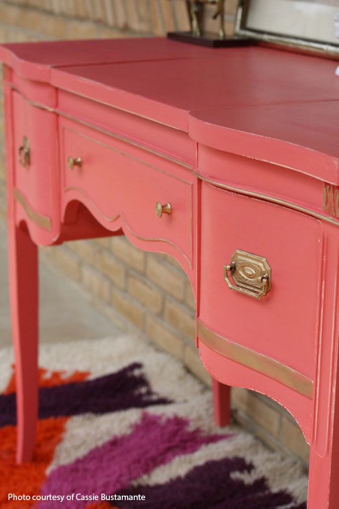 Use milk paints on cabinets, crafts, and both indoor and outdoor furniture.