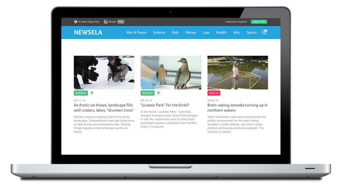 Newsela and Scientific American bring the best-written articles about the world’s most important discoveries and innovations to readers of all ages and abilities.