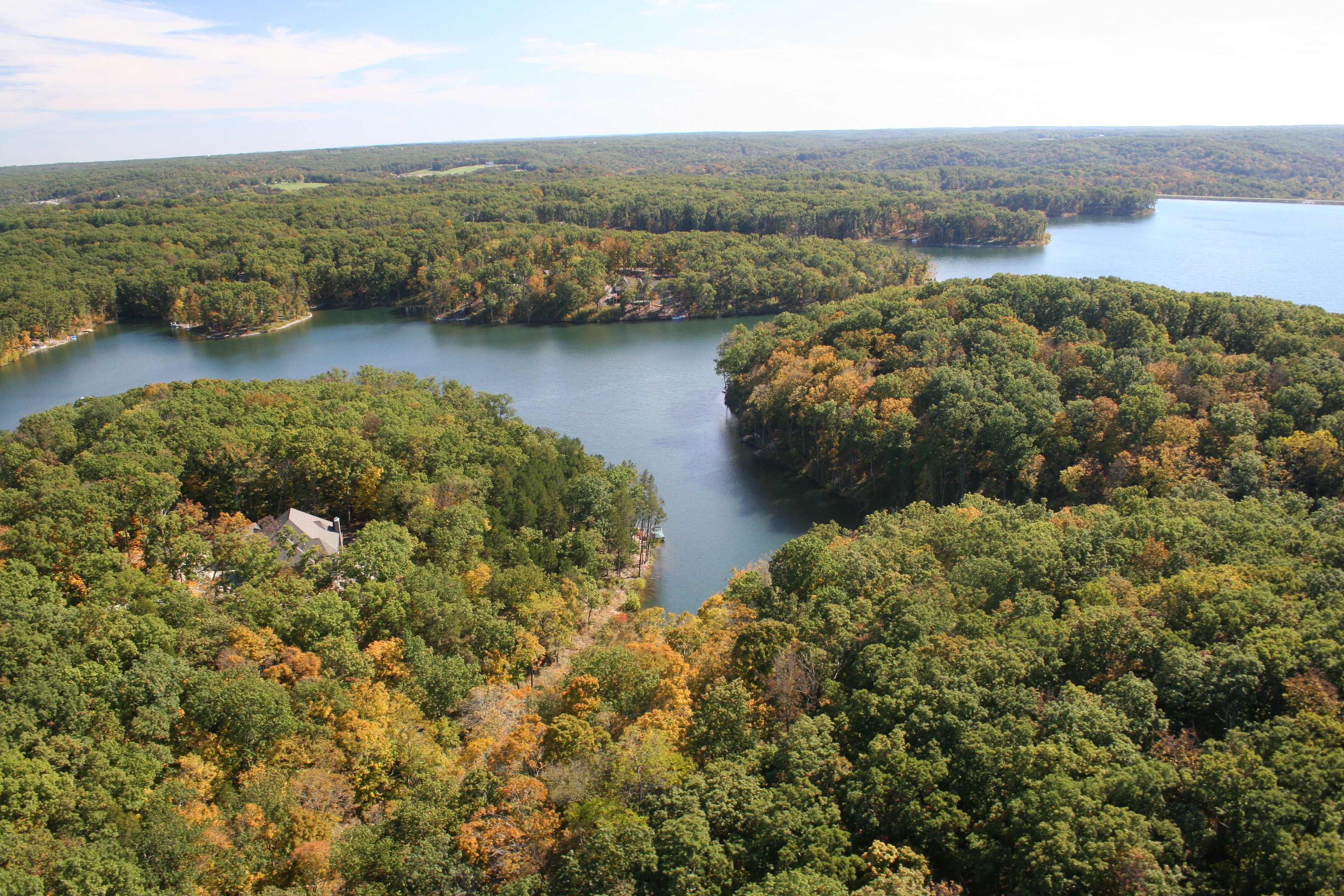 The largest of Innsbrook's more than 100 lakes, 236-acre Alpine Lake.