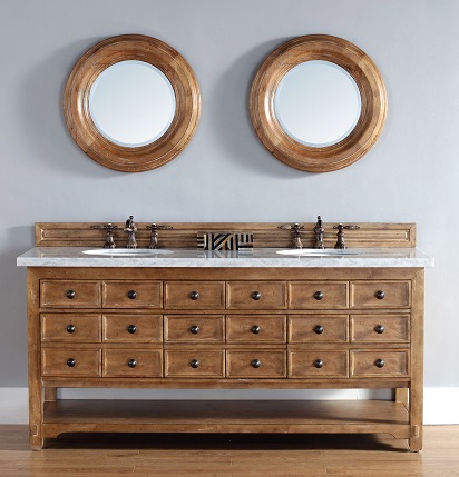 Malibu 72″ Double Bathroom Vanity 500-V72-HON from James Martin Furniture