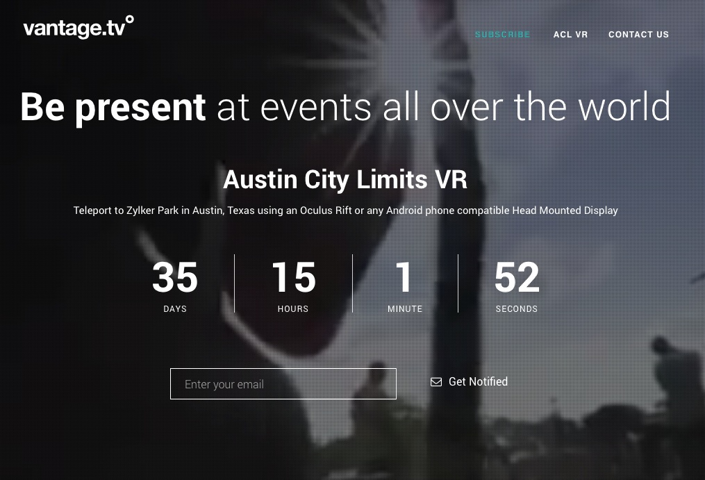 vantagetv - the first platform for Virtual Reality Live Events