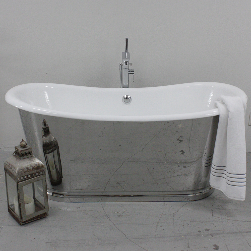 'The Darley' 73" Cast Iron French Bateau Tub Package