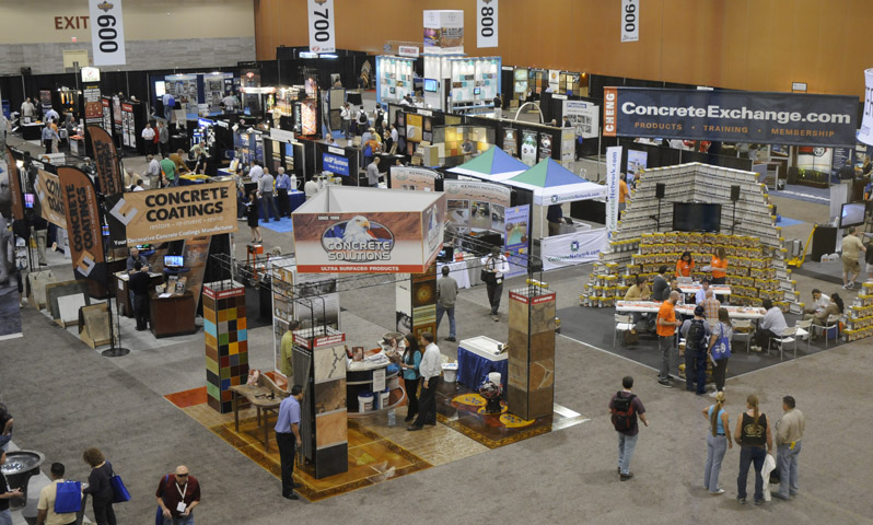 Some of the exhibitors at the 2013 Concrete Decor Show