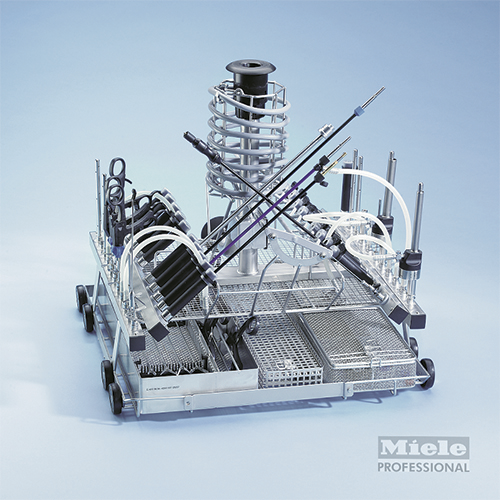 Miele basket for minimally invasive surgical instruments