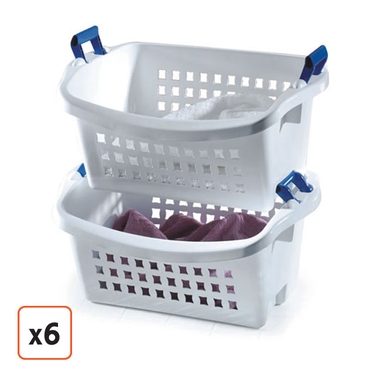 Rubbermaid® Stack 'n Sort™ Laundry Baskets - Pack of 6, $107.99