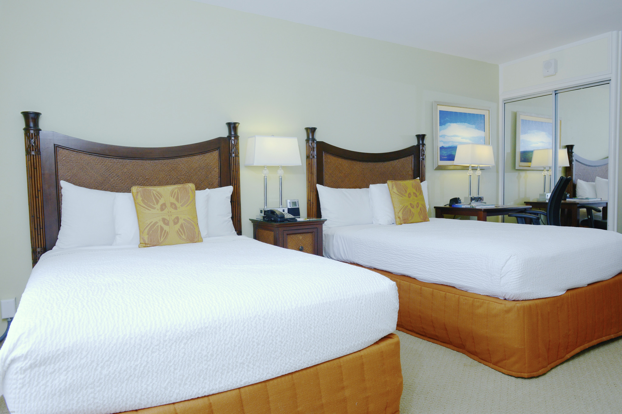 A guest room at Courtyard by Marriott - an ideally-located Honolulu Hotel
