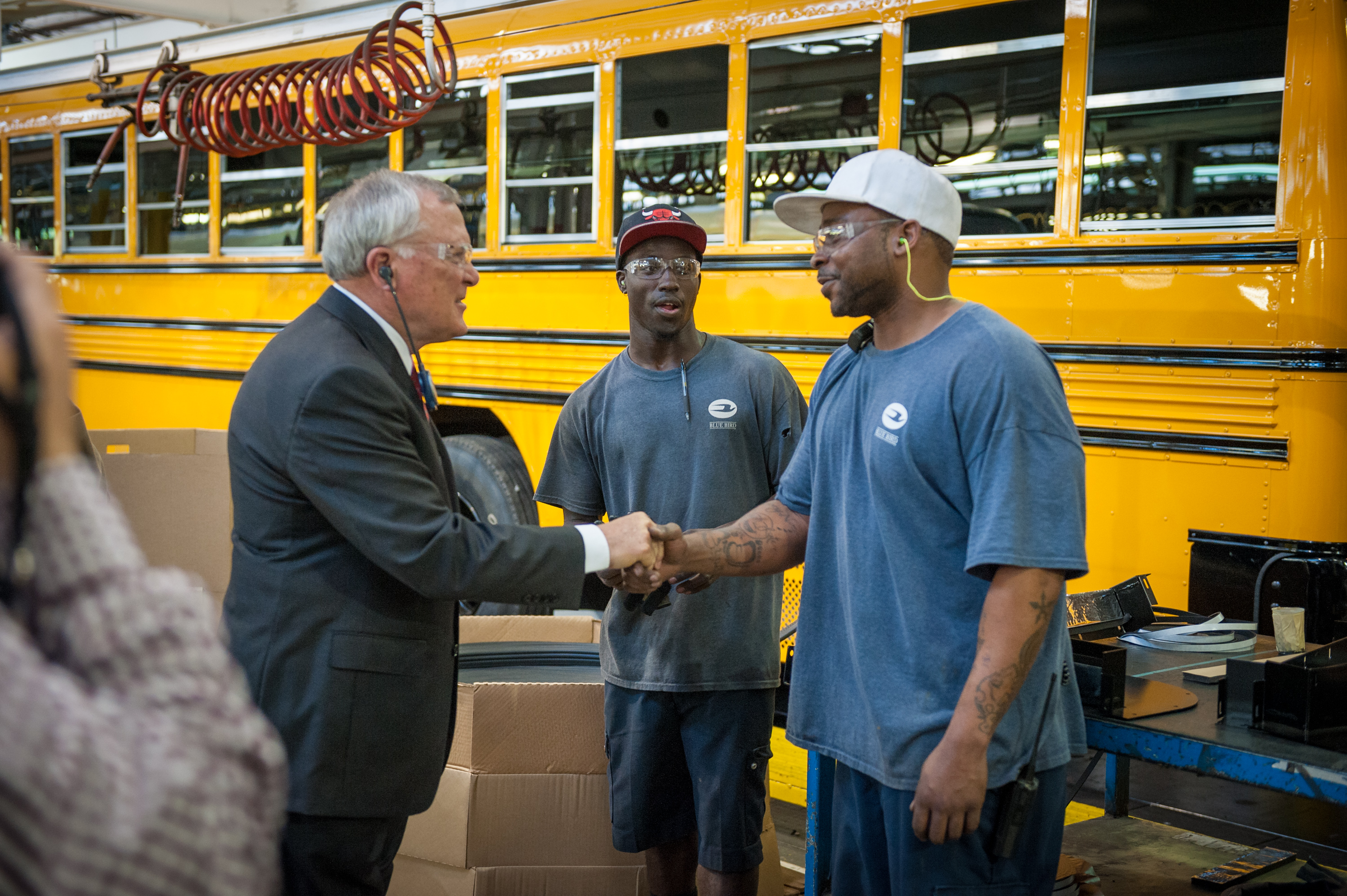 Governor Deal meets with Blue Bird employees