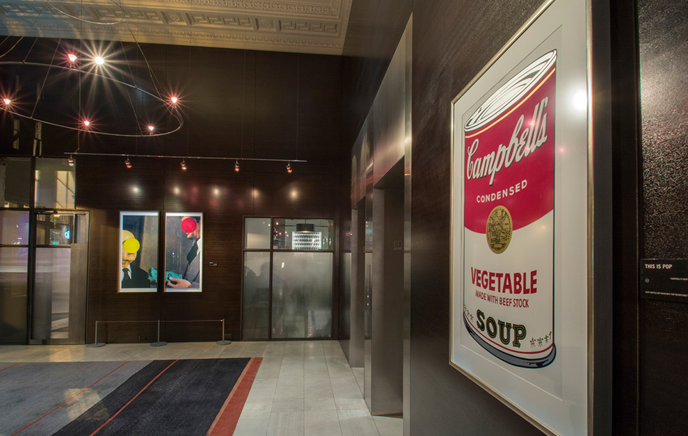 Baldessari and Warhol Pop Art at Hotel Max