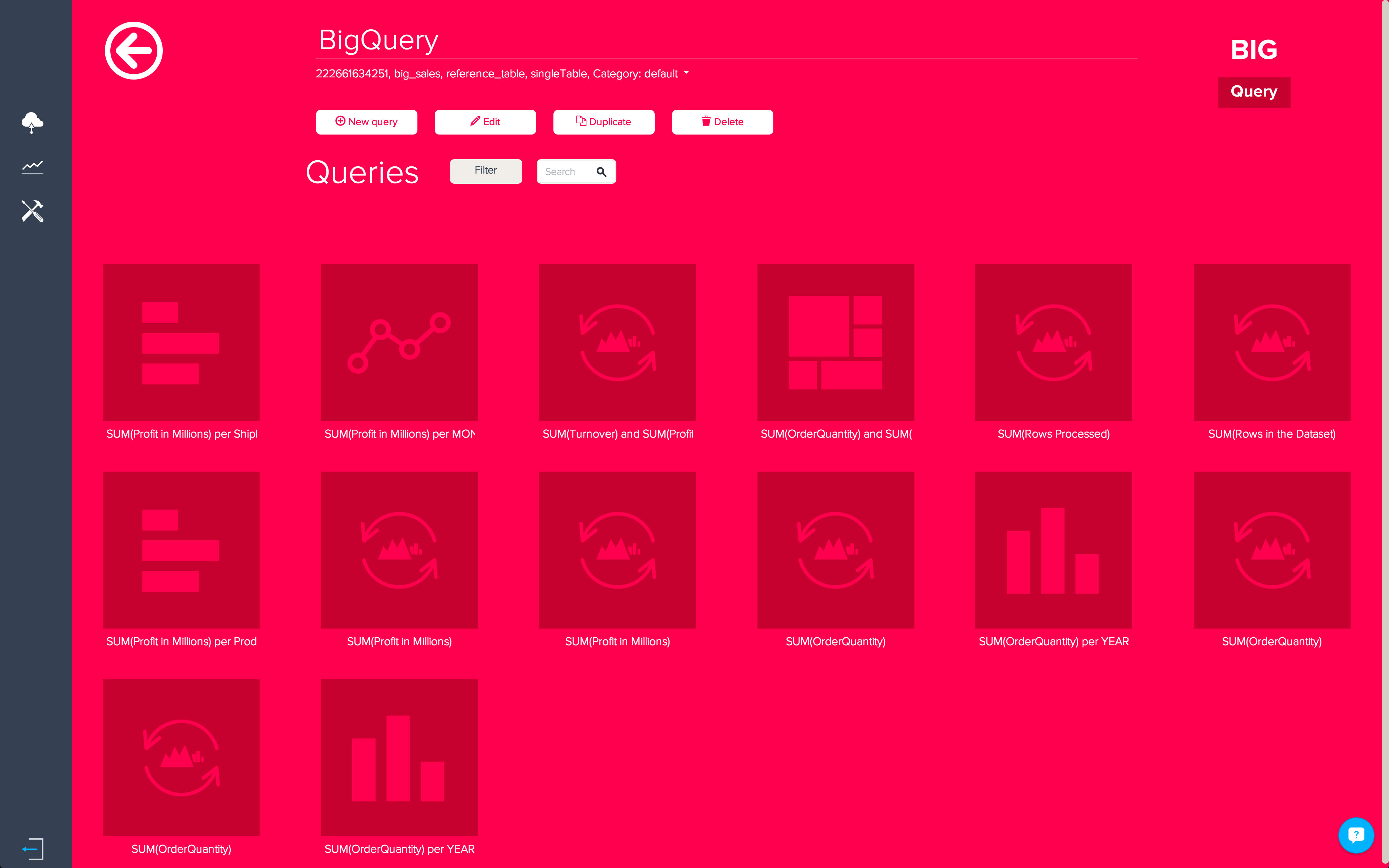 BIME V6 The Library of Queries