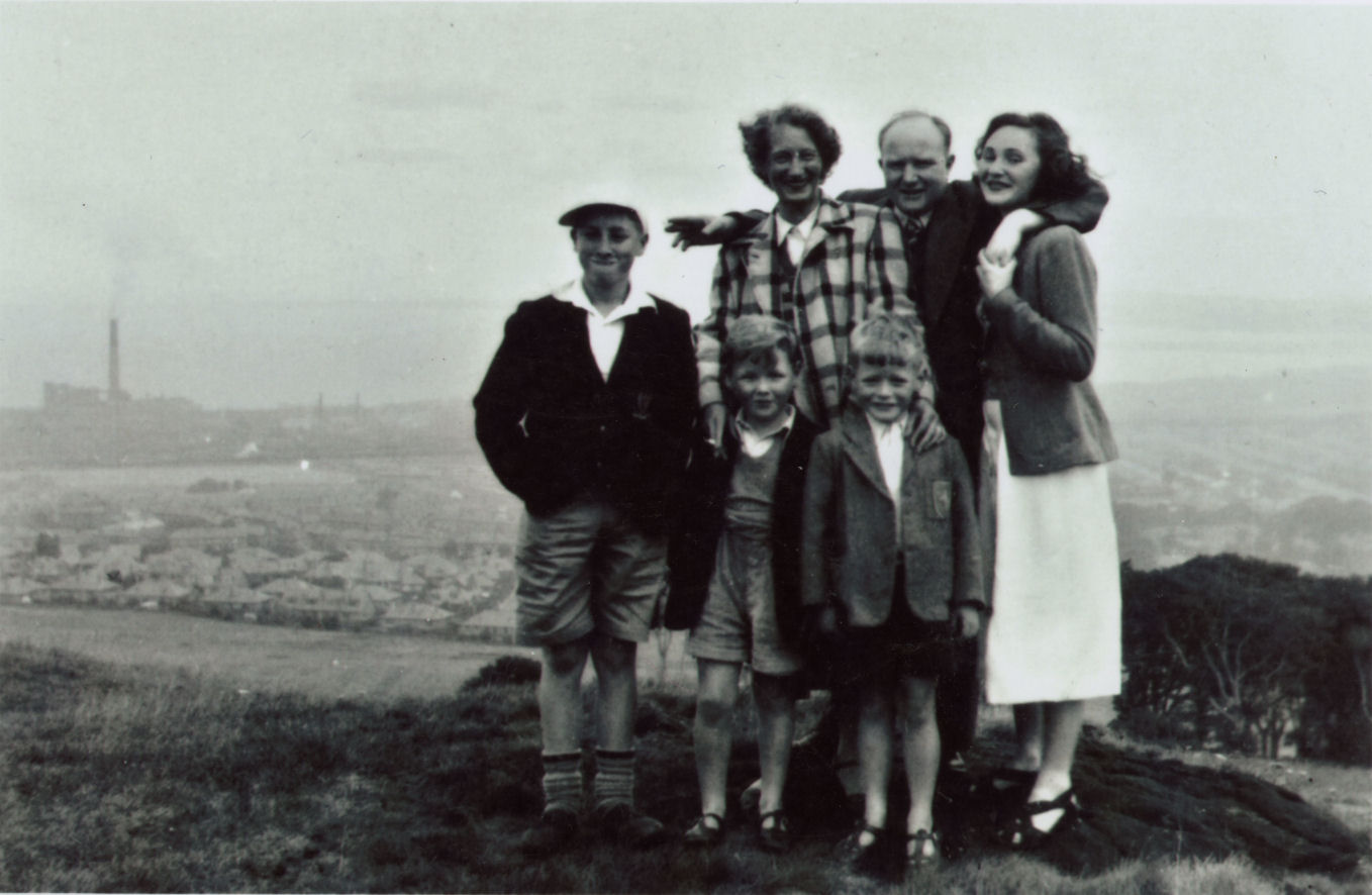 John Lennon (far left) With David Birch And Family. Edinburgh 1952