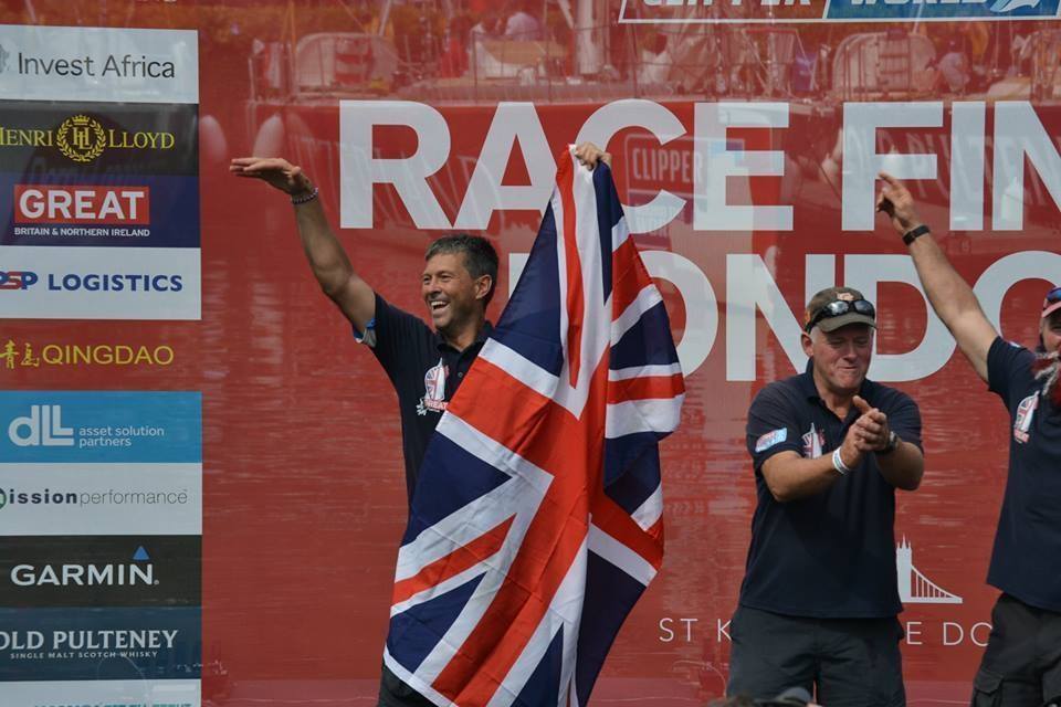 Team GREAT Britain Skipper Simonn Talbot on the podium