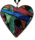 Multi-Colored Cremation Heart Pendant