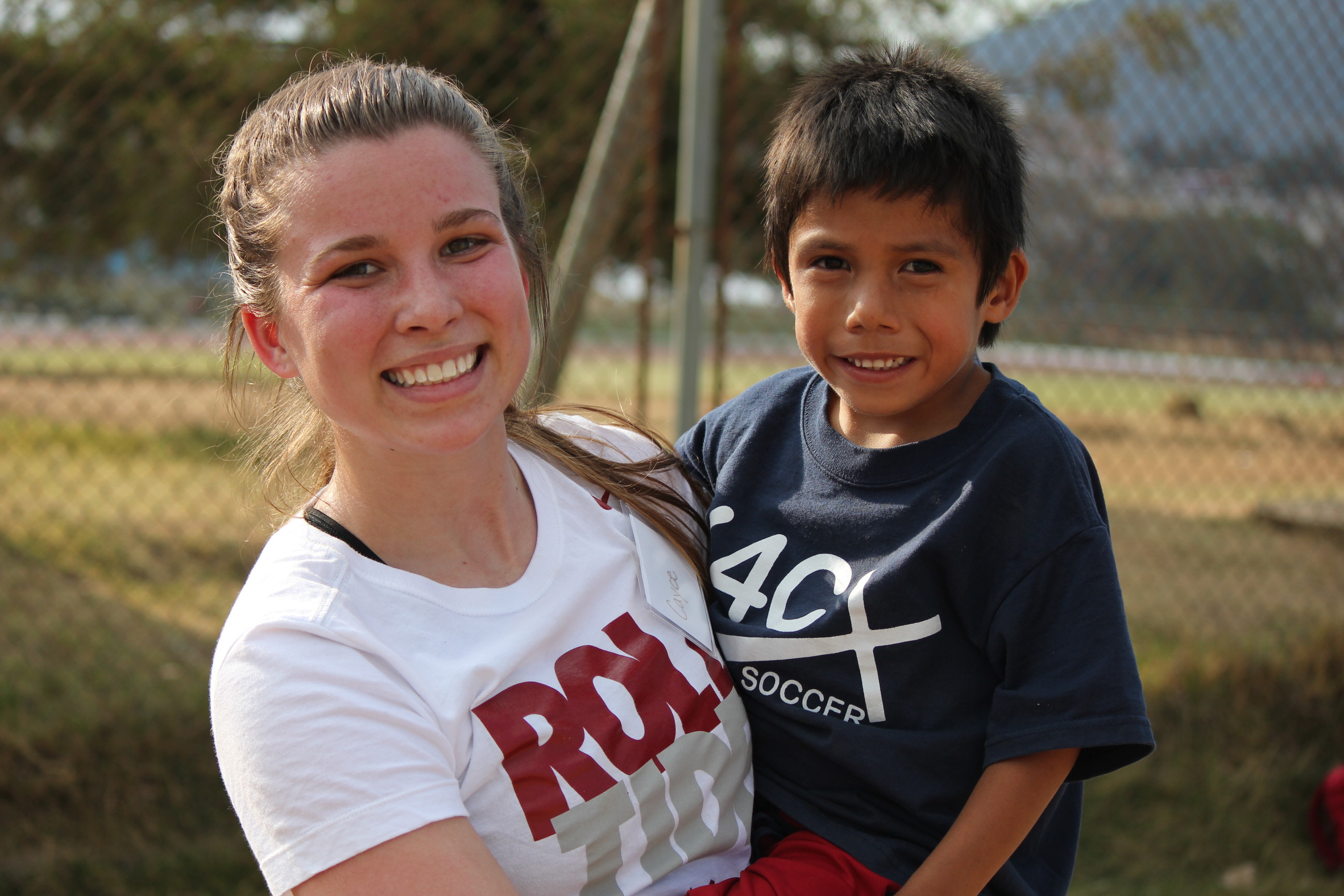 Cayce Dossett with one of the children from Dorie's Promise Guatemala