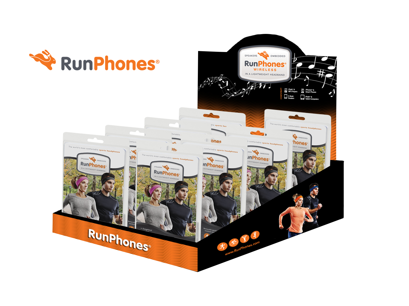 RunPhones® ClamShell POS Display