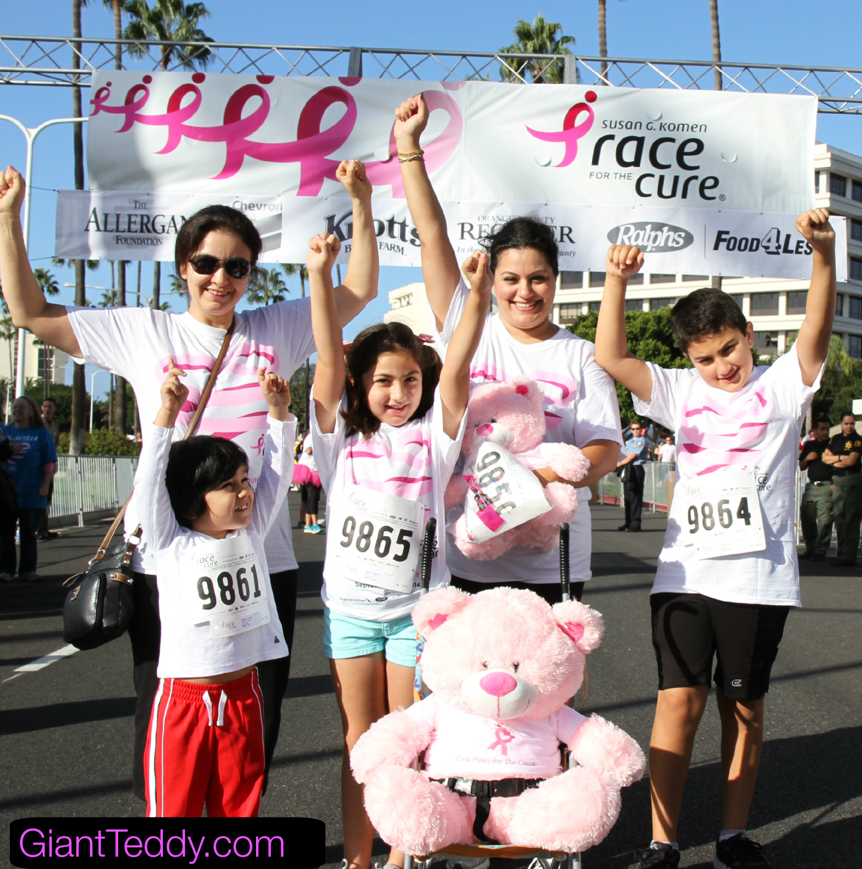 Giant Teddy team at the 2014 Susan G. Komen Orange County Race for the Cure