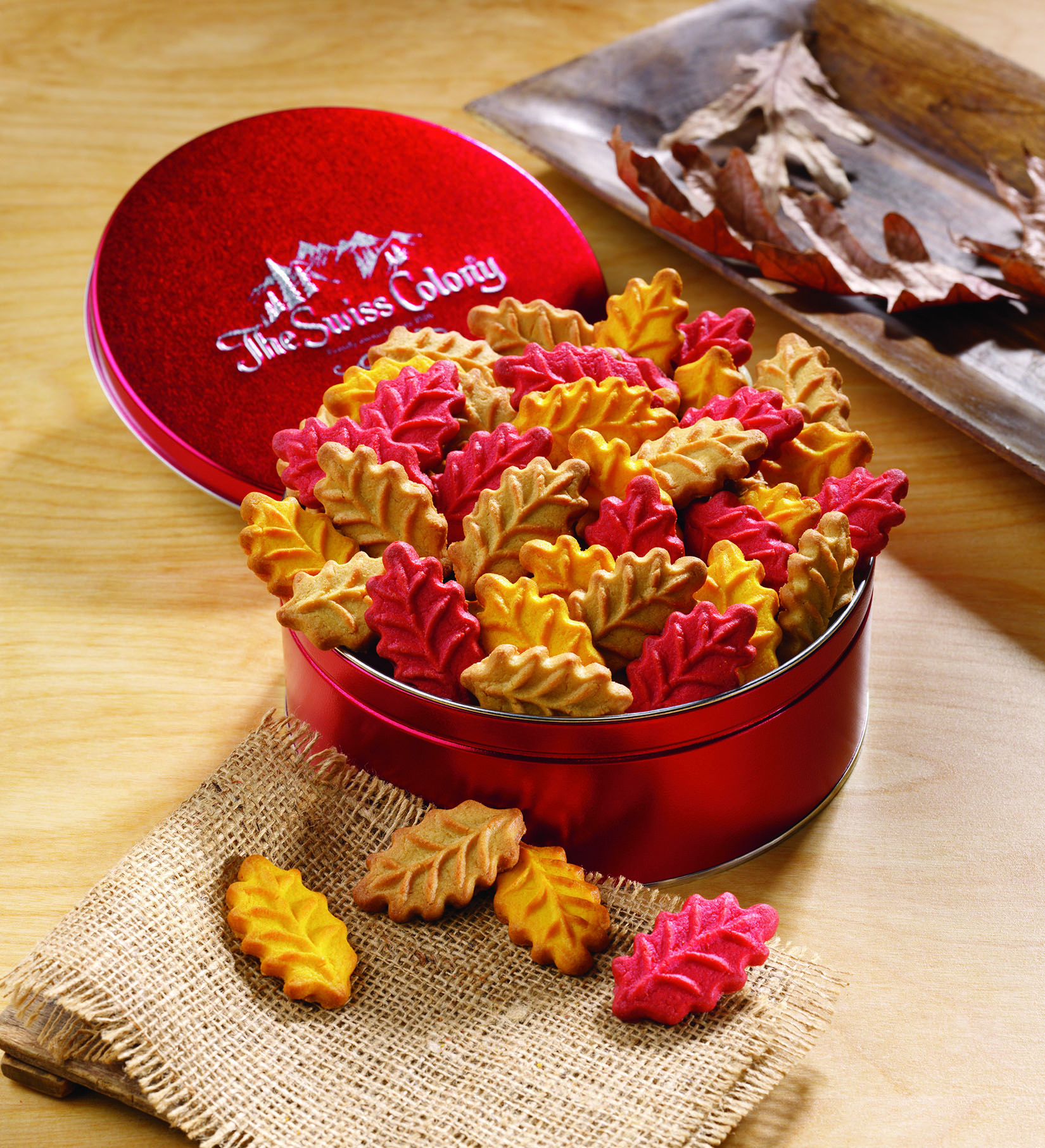 Celebrate the fall season with delicate leaf cookies with a hint of almond.