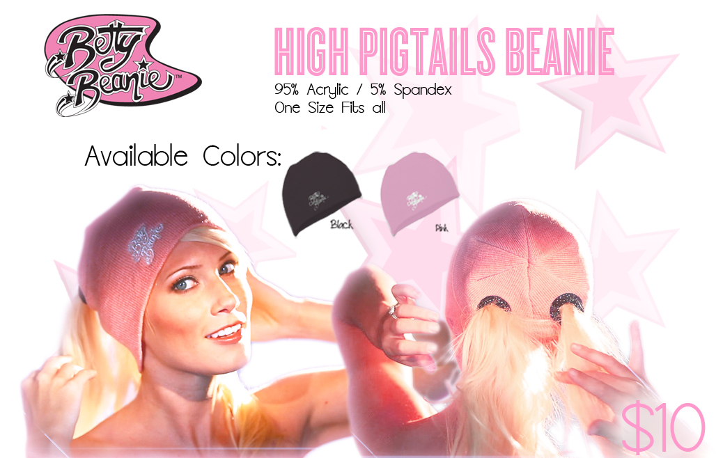 High Pigtails beanie by Betty Beanie