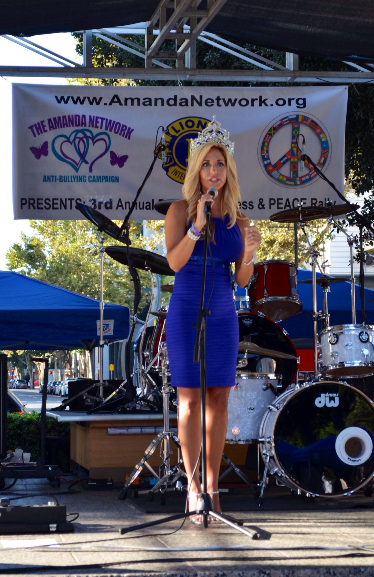 Carla Gonzalez speaking at The Amanda Network Anti-Bullying campaign, San Jose, CA.